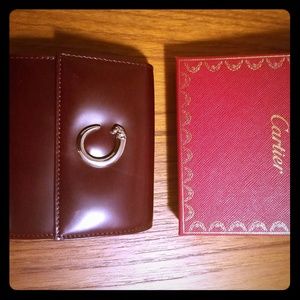 Cartier Panthere red leather wallet